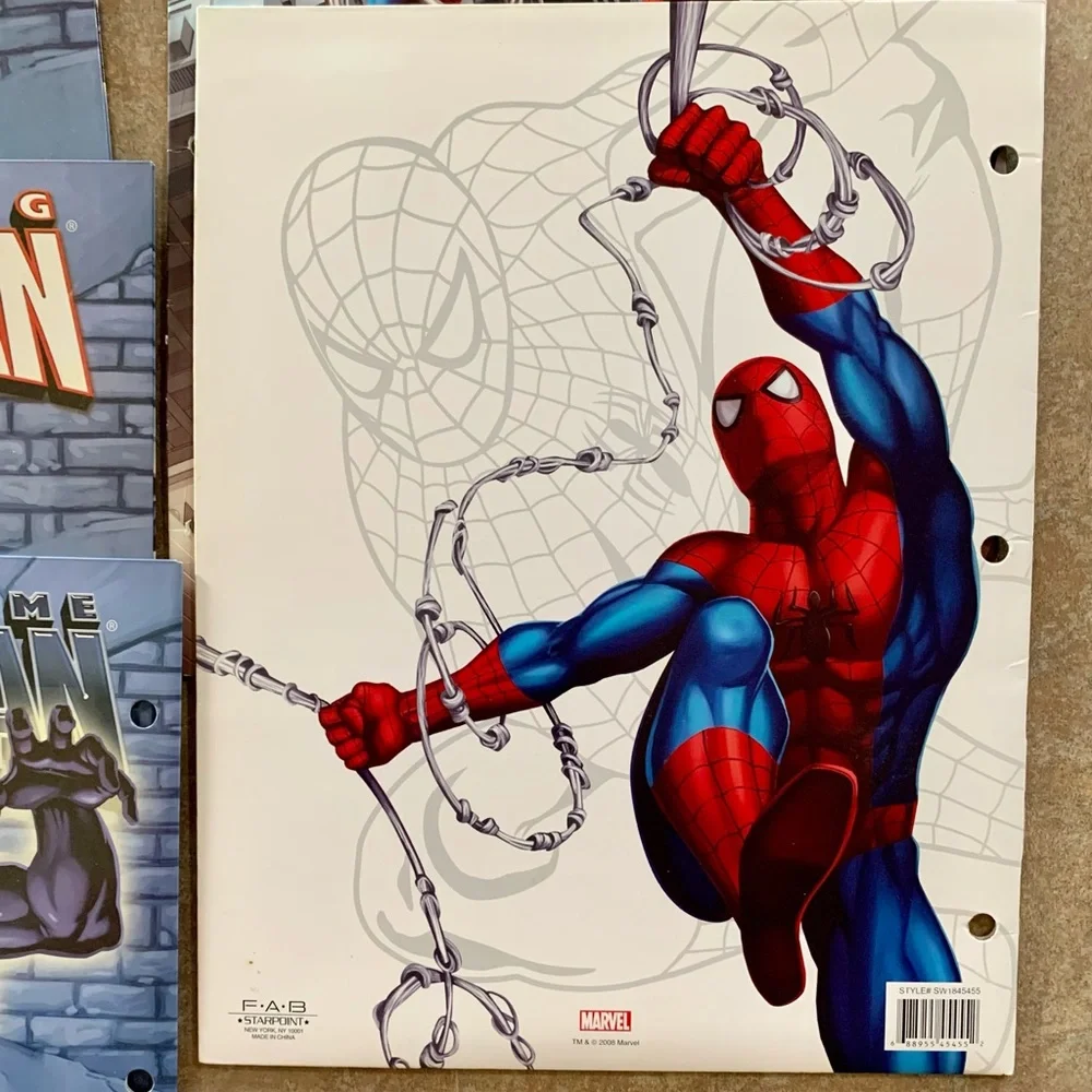 Near Vintage (2008) Lot Of Seven Spider-Man Folders